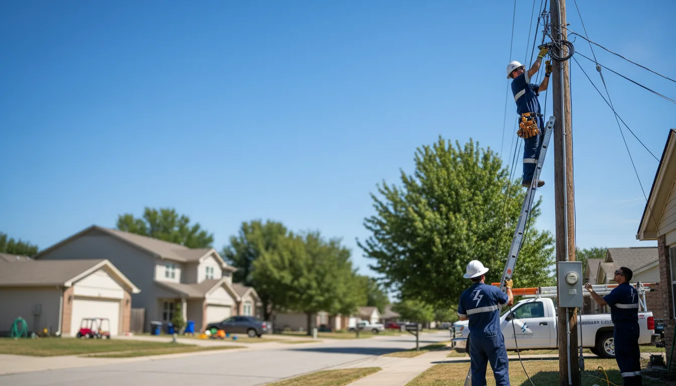 Residential electrician providing installation services in Ratcliff, TX